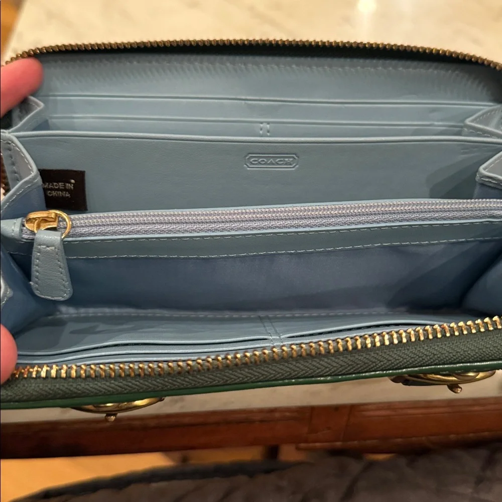 Coach Green/Patent Leather Wallet - Picture 4 of 8